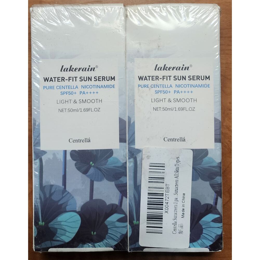 Lakerain Water‑Fit Sun Serum SPF50+ PA++++ 50ml – 2 Pack NEW